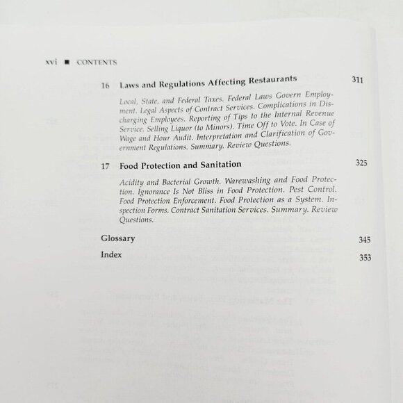 The Restaurant From Concept to Operation Textbook Lundberg Walker Hardcover - Picture 7 of 14